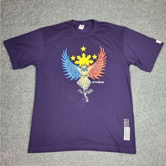 Dibuho Philippines Mens T-Shirt Size 3XL Hand Painted Purple - Picture 1 of 10